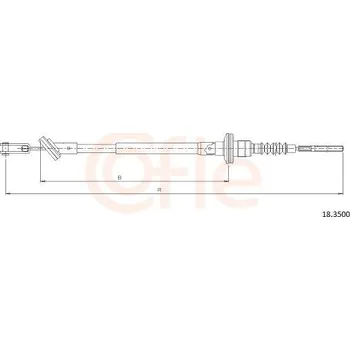 Spojkové lanko Tažné lanko, ovládání spojky COFLE 92.18.3500