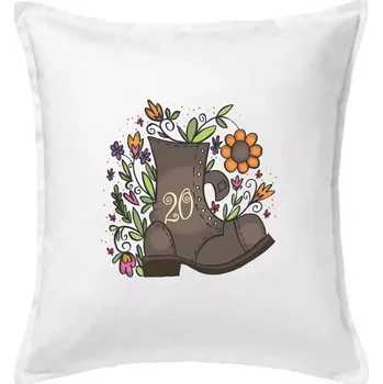 Polštář Stará bota 20 - Polštář 50x50 - 50x50 - Pouze potah ( Bílá )