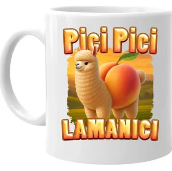 Žertovný předmět Tričkový.cz - Pici pici lamanici - lama broske - Italian Brainrot - hrnek s potiskem