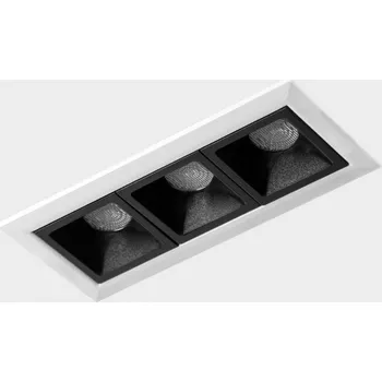 Bodové svítidlo KOHL-Lighting NSES zapuštěné svítidlo s rámečkem 280x45 mm bílá-černá 20 W 15D CRI 90 2700K Non-Dimm