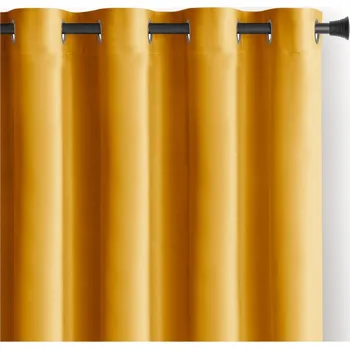 Závěs Žlutý sametový dimout závěs 140x245 cm Eyelets – Restilo ID_1379129