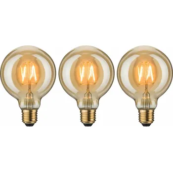 Žárovka PAULMANN 1879 set LED Globe E27 230V 3x2,7W 1700K zlatá