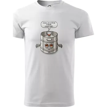 Opuštěné štěně - sud (Hana-creative) - Triko extra velké (5-8XL) - 7XL ( Bílá )