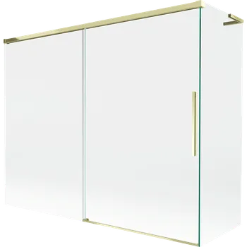 Vanová zástěna Mexen Rox L koupelnový zástěna vany dvoukřídlá posuvná 190 + 90 x 150 cm, transparentní, zlatá - 8C9L-190-090-50-00 Vanové zástěny