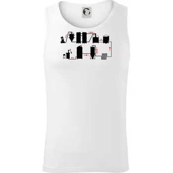 Pivní cesta od výroby k výčepu - Tílko pánské Core - S ( Bílá )