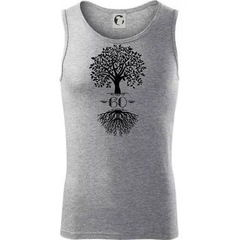 Narozeninový strom 60 - Tílko pánské Core - S ( Tmavě šedý melír )