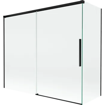 Vanová zástěna Mexen Rox sprchová zástěna vaničková 2-křídlová posuvná 180 + 90 x 150 cm, transparentní, černá - 8C9-180-090-70-00 Vanové zástěny