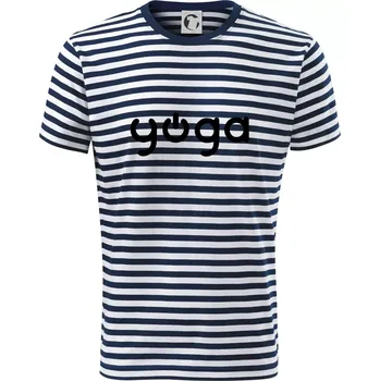 Pánská móda Power yoga logo - Triko na vodu - L ( Prouhovaná )