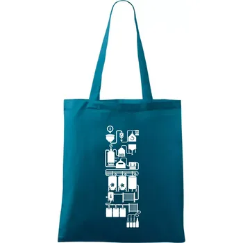 Příběh piva - Taška bavlněná - 42 x 38 cm ( Petrolejová )