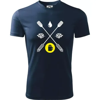 Pivo ingredience - Dětské triko sportovní (dresovina) - 158 cm/12 let ( Námořní modrá (velmi tmavá - téměř černá) )