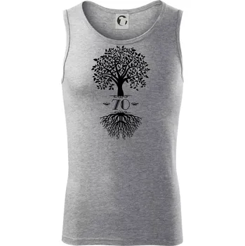Narozeninový strom 70 - Tílko pánské Core - L ( Tmavě šedý melír )