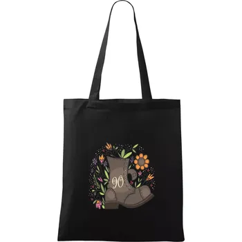 Stará bota 90 - Taška bavlněná - 42 x 38 cm ( Černá )