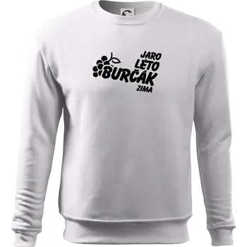 Pánská mikina Jaro, léto, burčák, zima - Mikina Essential pánská - XL ( Bílá )