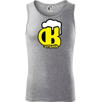 Pivo vitamín B - Tílko pánské Core - S ( Tmavě šedý melír )