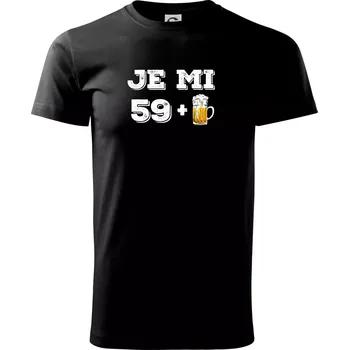 Pánské tričko Je mi 60 pivo - Triko extra velké (5-8XL) - 7XL ( Černá )