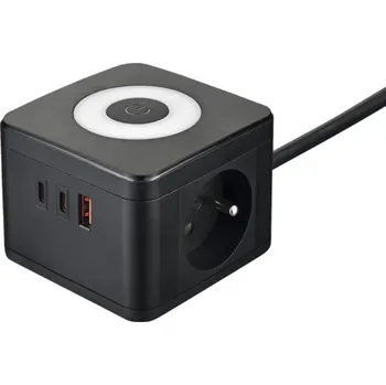 Napájecí kabel Prodlužovací kabel VIKING VYC23LB 2x 230 V + 3x USB, 1,4 m a vypínačem