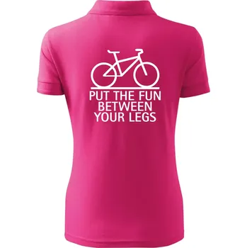 Put the fun between your legs - Polokošile dámská Pique Polo - S ( Purpurová )