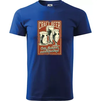 Pánské tričko Craft beer - Triko extra velké (5-8XL) - 8XL ( Královská modrá )