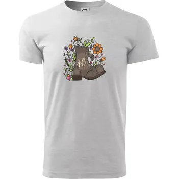 Stará bota 40 - Triko extra velké (5-8XL) - 6XL ( Světlešedý Melír )