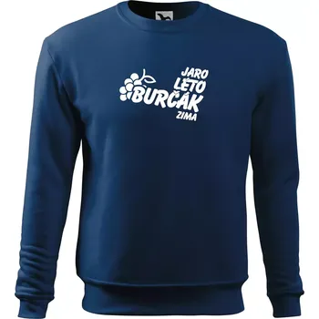 Pánská mikina Jaro, léto, burčák, zima - Mikina Essential pánská - M ( Půlnoční modrá )