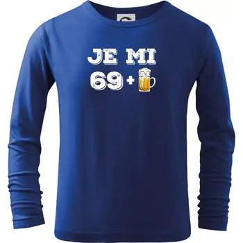 Chlapecké tričko Je mi 70 pivo - Triko dětské Long Sleeve - 104-110cm / 3-4 roky ( Královská modrá )