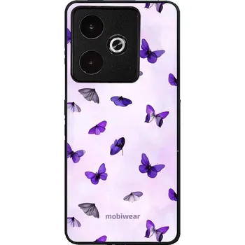 Pouzdro na mobilní telefon Lesklý kryt Mobiwear Glossy - Realme GT 7 - GP77G Fialoví motýlci (Prémiové lesklé pouzdro, obal, kryt Mobiwear Glossy na mobil Realme GT 7 - GP77G Fialoví motýlci, materiál Plast + TPU silikon - krytí po všech stranách, neošoupatelný potisk, tenké)