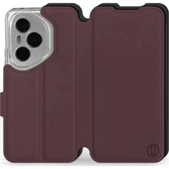 Pouzdro na mobilní telefon Flipové pouzdro Mobiwear Semiš - Honor 400 Pro - Bordové & Černé (Knížkové semišové flip pouzdro, obal, kryt na mobil Honor 400 Pro - Bordové & Černé, materiál semiš + TPU, ochrana 360°, stojánek, silikonová vanička, magnetické zavírání)