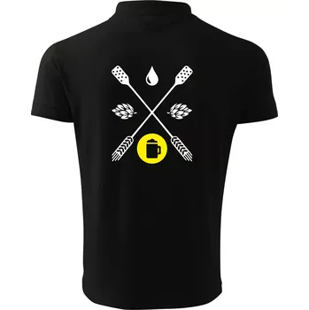 Pánská košile Pivo ingredience - Polokošile pánská Pique Polo 203 - 3XL ( Černá )