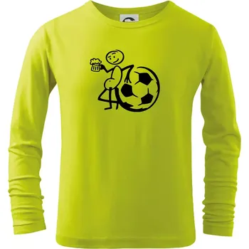 Dětská móda Velký fotbalista - Triko dětské Long Sleeve - 134 cm/8 let ( Limetková )