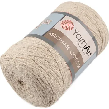 Příze Pletací příze Macrame Cotton 250 g, barva 1 (753) béžová