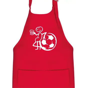 Kuchyňská zástěra Velký fotbalista - Dětská zástěra na vaření - Univerzální velikost ( Červená )
