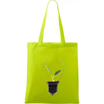 Žárovka květináč - Taška bavlněná - 42 x 38 cm ( Limetková )