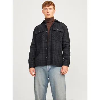 Pánská casual bunda Jack and Jones Raymond Overshirt Black Beauty M
