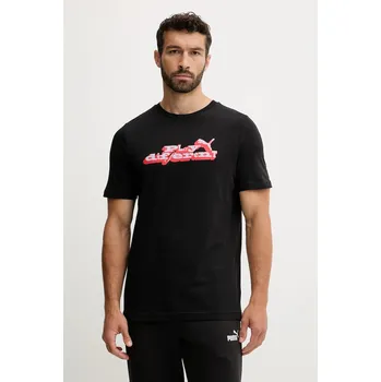 Pánské tričko Bavlněné tričko Puma 632111 černá 99X, vel. S