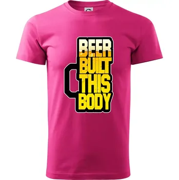 Beer built this body - Klasické pánské triko vyšší gramáže - S ( Purpurová )