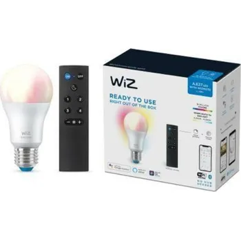 Žárovka WiZ SET 1x LED žárovka E27 A60 8W (60W) 806lm 2200-6500K RGB IP20, stmívatelná + ovladač v1