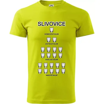 Slivovice počítání (Hana-creative) - Klasické pánské triko vyšší gramáže - XS ( Limetková )