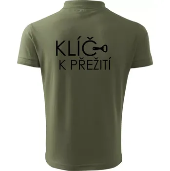 Pánská košile Klíč k přežití otvírák - Polokošile pánská Pique Polo 203 - 3XL ( Khaki )