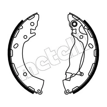 Brzdová čelist Sada brzdových čelistí METELLI 53-0747