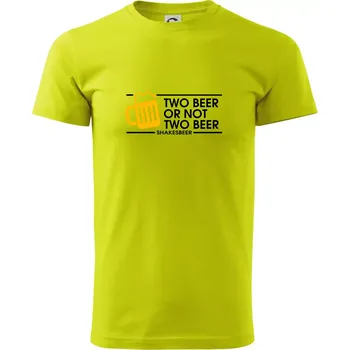 Pánská móda Shakesbeer - Klasické pánské triko vyšší gramáže - M ( Limetková )
