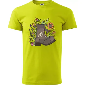 Pánské tričko Stará bota 70 - Klasické pánské triko vyšší gramáže - XL ( Limetková )