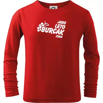 Chlapecké tričko Jaro, léto, burčák, zima - Triko dětské Long Sleeve - 122 cm/6 let ( Červená )