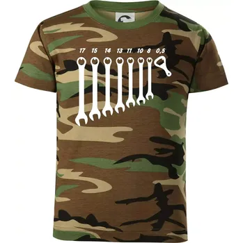 Opravář piva - Dětské maskáčové triko - 146 cm/10 let ( Hnědý maskáč )