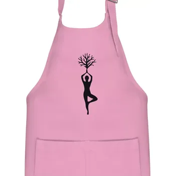 Kuchyňská zástěra Yoga strom - Dětská zástěra na vaření - Univerzální velikost ( Růžová )