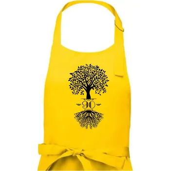 Kuchyňská zástěra Narozeninový strom 90 - Dámská zástěra na vaření - Univerzální velikost ( Žlutá )