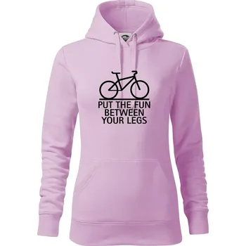 Dámská mikina Put the fun between your legs - Mikina dámská Cape s kapucí - S ( Orchid )