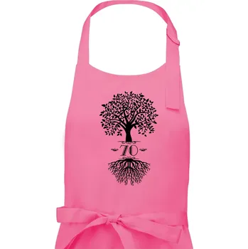Kuchyňská zástěra Narozeninový strom 70 - Dámská zástěra na vaření - Univerzální velikost ( Růžová )