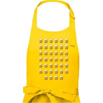 Kuchyňská zástěra Narozeniny - 40x pivo - Pánská zástěra na vaření - Univerzální velikost ( Žlutá )