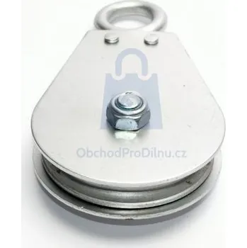 Tesařské kování Kladka ocelová s otočným okem, pozinkovaná 8 / 90 mm, balení 1 ks