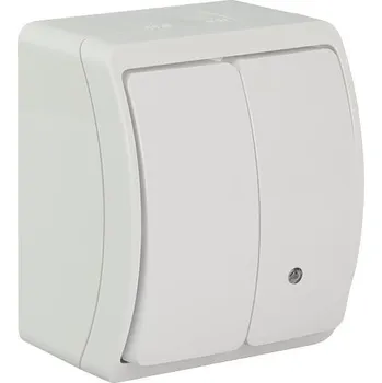 vypínač Dvojitý vypínač Klasik Viplast bílý ViPlast-152-51